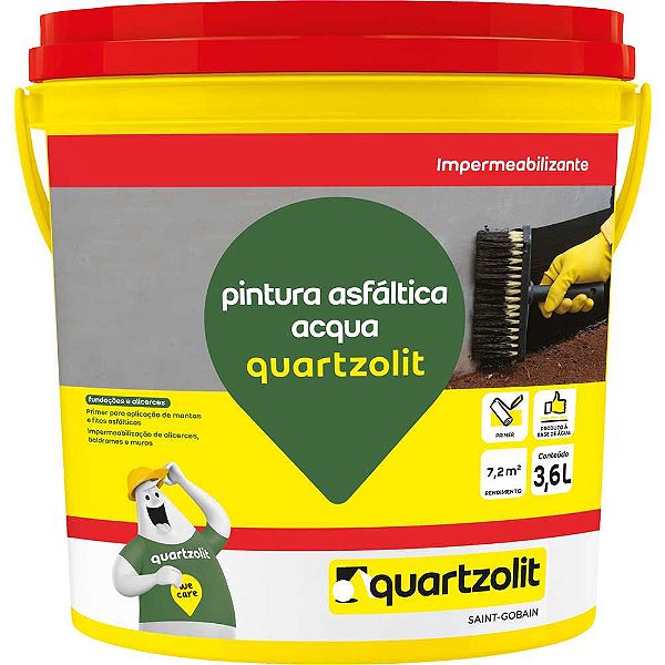 Pintura asfáltica impermeabilizante Acqua 38010.03.34.056 QUARTZOLIT