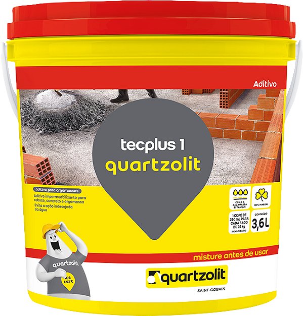 Impermeabilizante para concreto e argamassa tecplus 1 33219.03.34.052 QUARTZOLIT