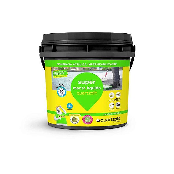 Manta líquida impermeabilizante 12kg branco SUPER MANTA LIQUIDA QUARTZOLIT