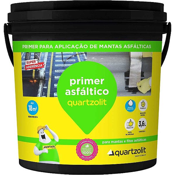 Primer impermeabilizante para manta asfáltica 3,6L 0607.00042.0036GL QUARTZOLIT