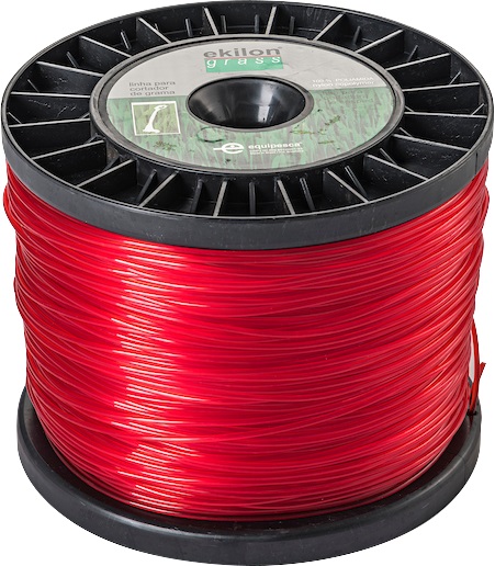 Fio de nylon redondo 3mm x 372m 3kg vermelho 007146 EKILON GRASS