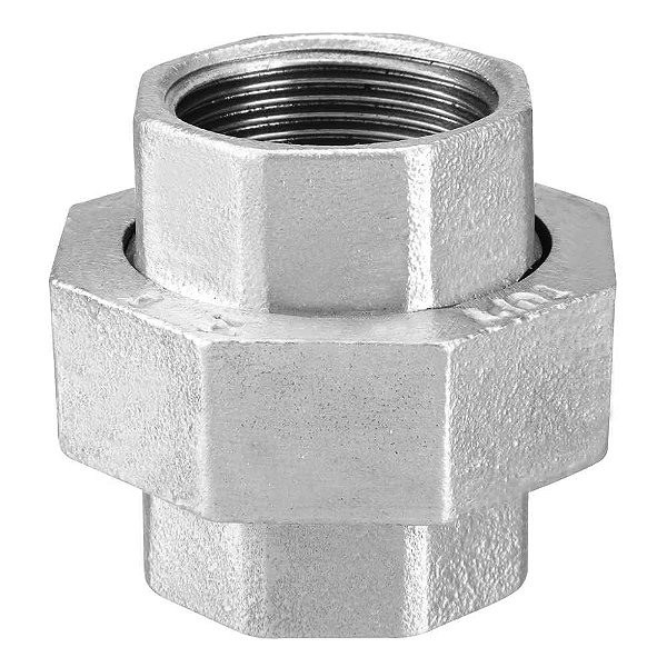 União de ferro galvanizado com assento de bronze 2" BSP 126101033 TUPY