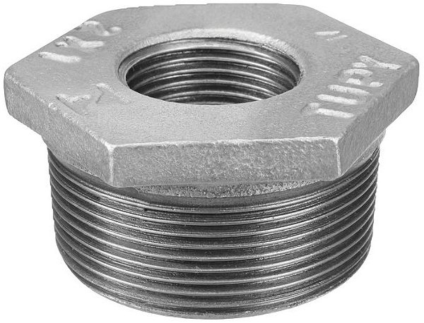 Bucha de redução ferro galvanizado 1/2" x 1/4" BSP 120162533 TUPY