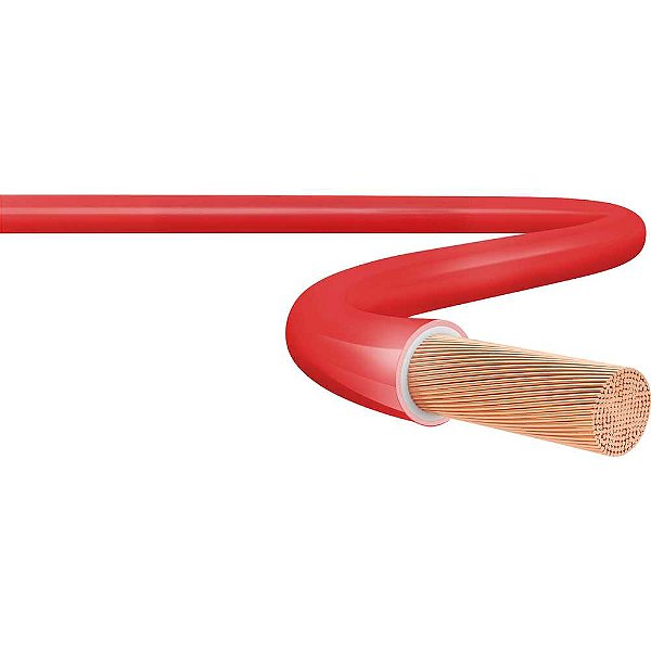 Cabo flexível 750V 10 mm² x 100 metros vermelho SIL