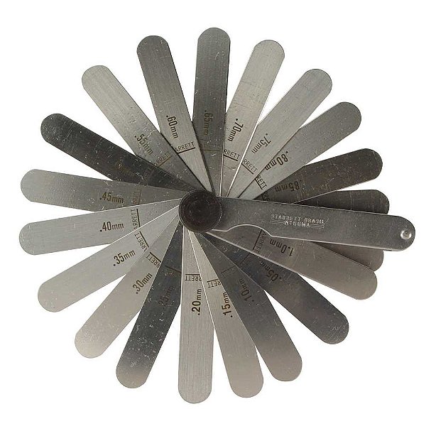 Cálibre de folga 0,05mm a 1,00mm com 20 lâminas 77mm 66 MA STARRET