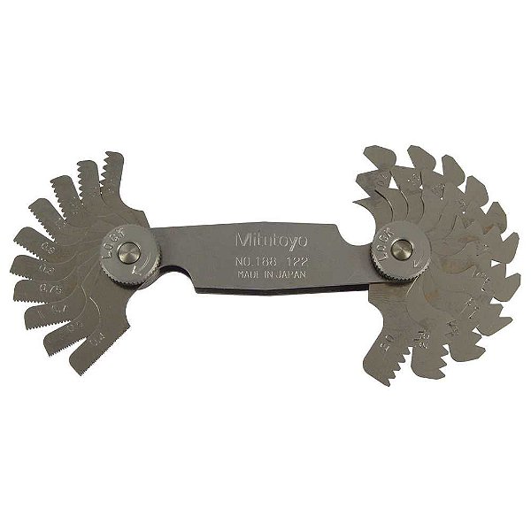 Calibre/pente de rosca com 21 lâminas 0,4mm - 7,0mm 188-122 MITUTOYO