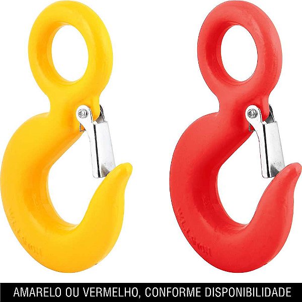 Gancho de aço com olhal 3,0 toneladas 1/2" com trava VONDER
