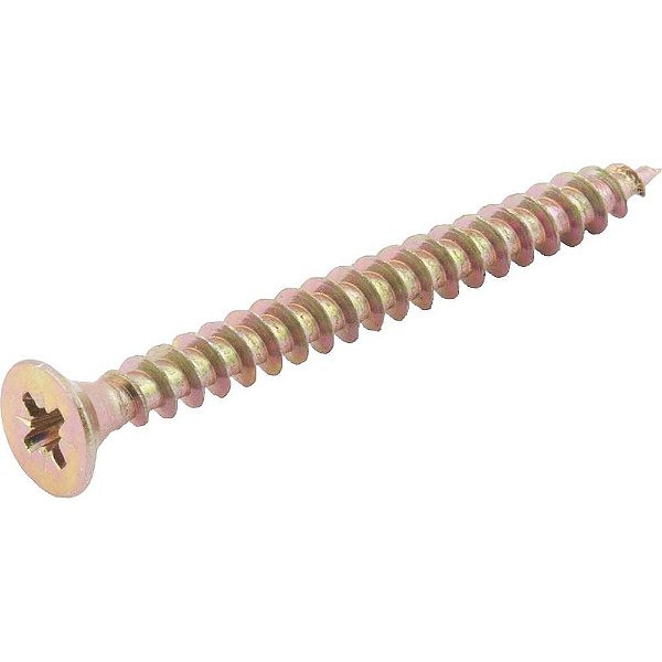 Parafuso madeira chipboard cabeça chata fenda cruzada/pozidrive 5,0mm x 55,0mm caixa com 500 peças VONDER