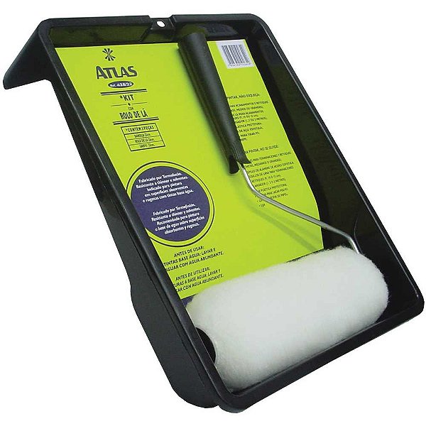 Conjunto para pintura com 3 peças (bandeja rolo e suporte) 42822 ATLAS