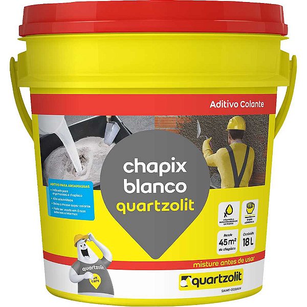 Adesivo a base de PVA branco 18L chapix QUARTZOLIT