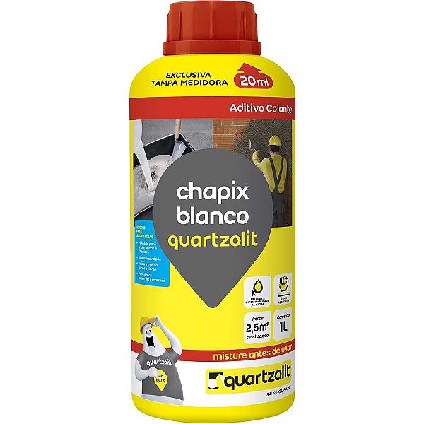 Adesivo a base de PVA branco 1L chapix QUARTZOLIT