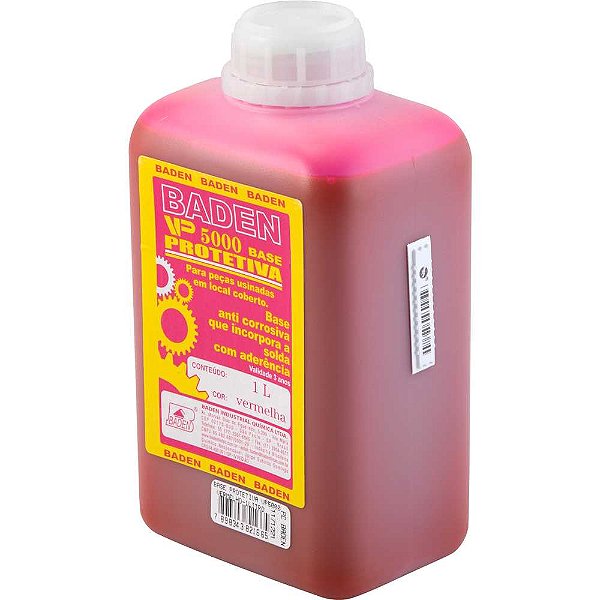 Verniz protetivo antioxidante 1 litro vermelho VP-5000 BADEN