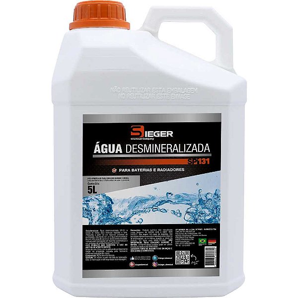 Água desmineralizada 5L 48232 SIEGER