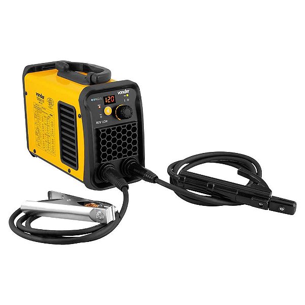 Inversor para solda com eletrodo e TIG 120 A RIV 124 com display digital monofásico 127V - 220V - Seleção automática VONDER