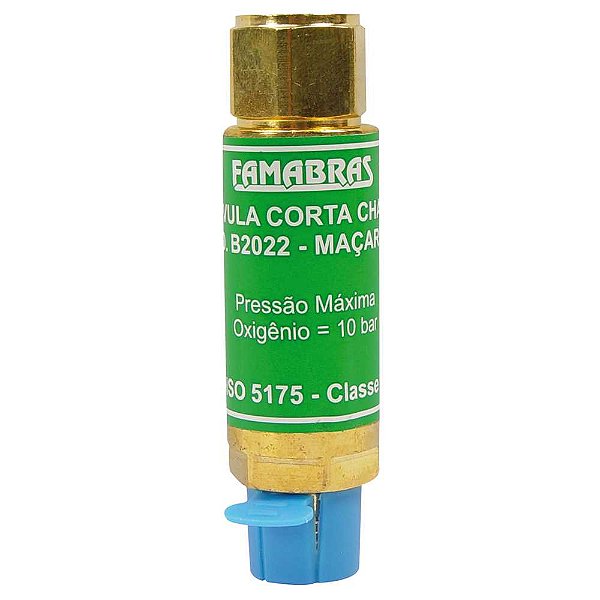 Válvula seca corta chama/fogo oxigênio para maçarico FSVO FAMABRAS