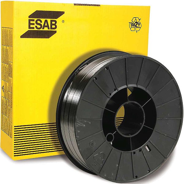 Arame tubular com 0,8mm embalagem com 4,5kg Coreshield ESAB