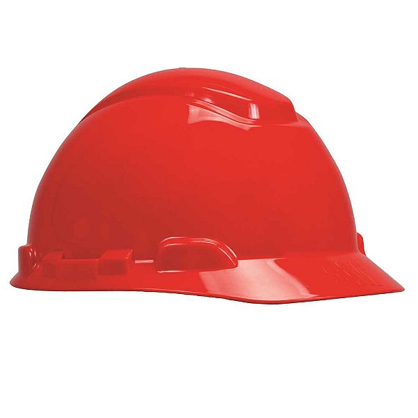 Capacete vermelho suspensão com ajuste fácil e jugular aba frontal H 700 3M