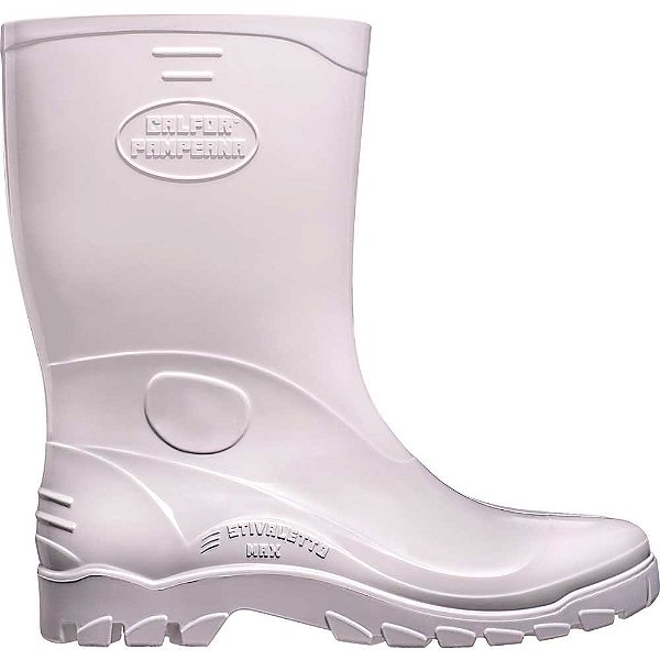 Bota PVC com forro cano médio 44/45 branca STIVALETTO MAX STMB 515 CALFOR