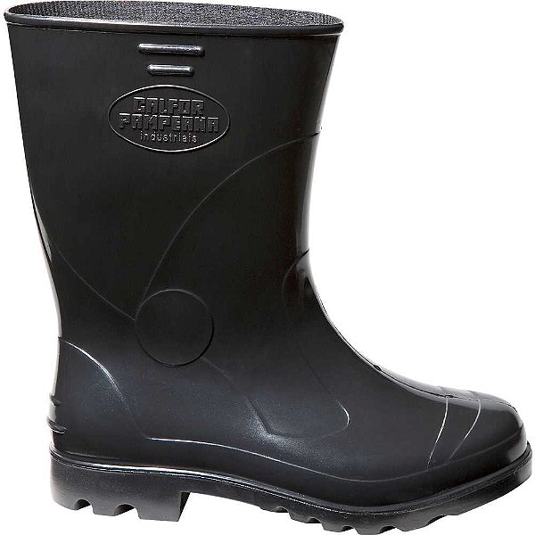 Bota de PVC preta cano médio com forro 45 CCPP2 501-45 CALFOR