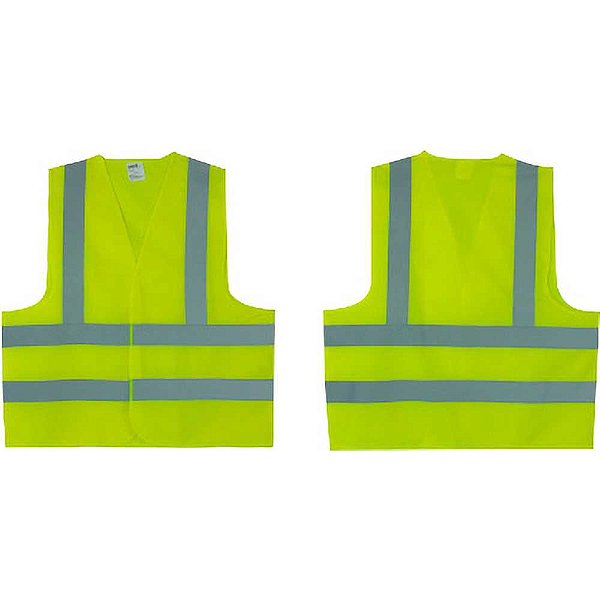 Colete sinal.. sem bolso CG-06 verde limão com refletivo prata 012505212 CARBOGRAFITE