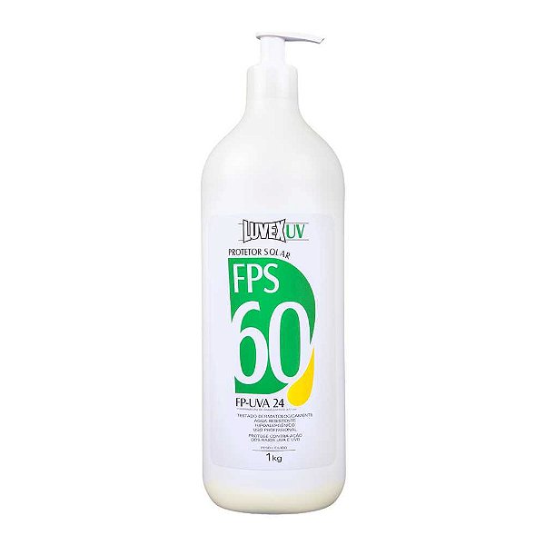 Creme protetor solar FPS: 60 (UVB) e 24 (UVA) 1kg LUVEX