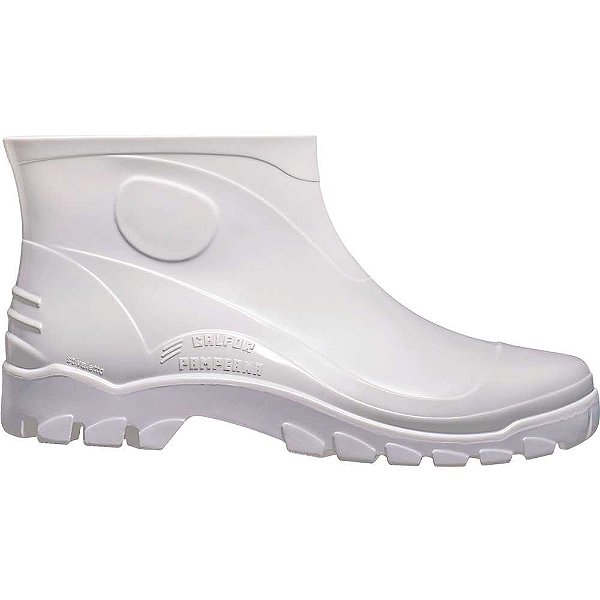 Bota PVC com forro cano extra curto 35/36 branca STIVALETTO STB 515 CALFOR