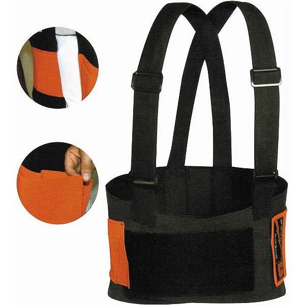 Cinta ergonômica para proteção lombar refletiva tamanho M VIC42110 VICSA