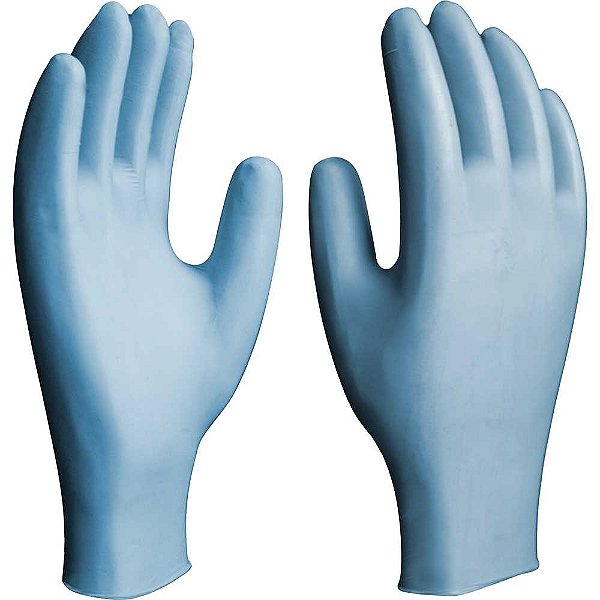 Luva nitrílica azul tamanho 8 (M) LV-SA-NA100-8 IMBAT