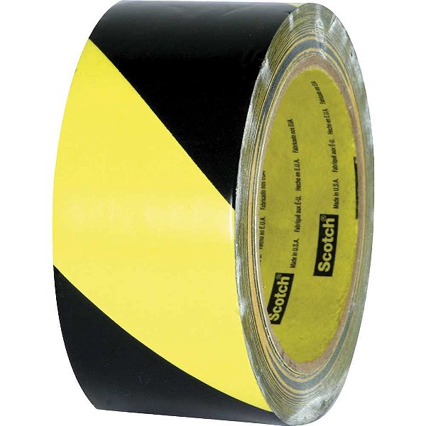 Fita adesiva para demarcação 50mm x 33m zebrada amarela /preta 766 HB 004071245 3M