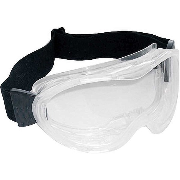 Óculos panorâmico incolor anti embaçante com tiras de elástico 012386612 CARBOGRAFITE