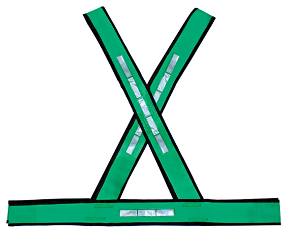 Colete sinal. TIPO "X" verde com refletivo noturno BRASCAMP