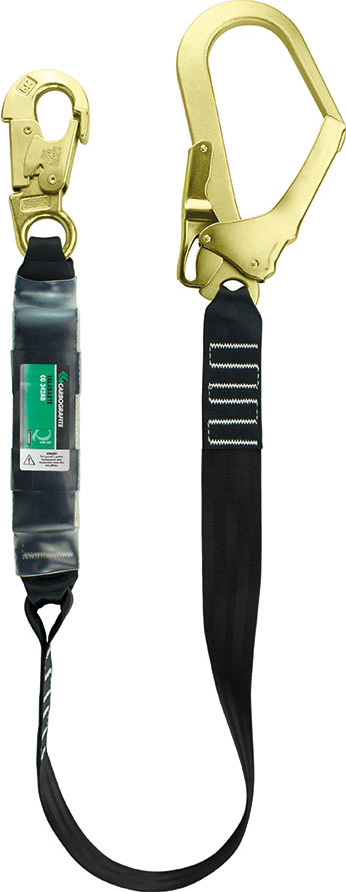 Talabarte simples tira sintética CG-342 AB com absorvedor de energia 2 mosquetões 010480610 CARBOGRAFITE