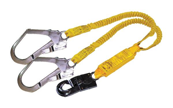 Talabarte em "Y" tira poliamida tubular elástico VI C23607 com mosquetão,110mm e absorvedor de energia VICSA