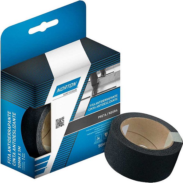 Fita antiderrapante 50mm x 5m preta Q121 NORTON
