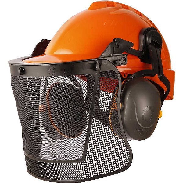 Capacete com proteção facial e abafador de ruído 902461 LIBUS