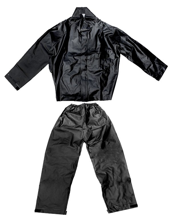 Conjunto PVC motoqueirog preto sem capuz BRASCAMP