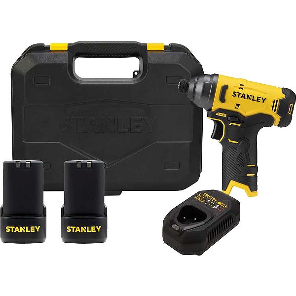 Parafusadeira de impacto 1/4" com 2 baterias e carregador SCI10D2K-BR STANLEY
