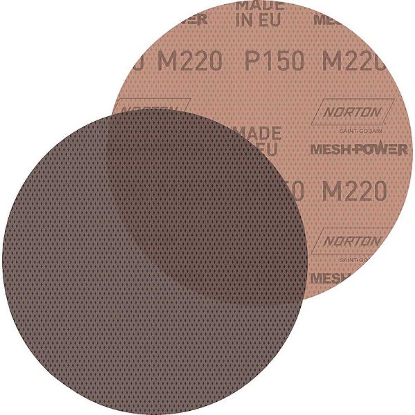 Disco de lixa telado com costado em pluma 225mm grão 150 M220 MESHPOWER NORTON
