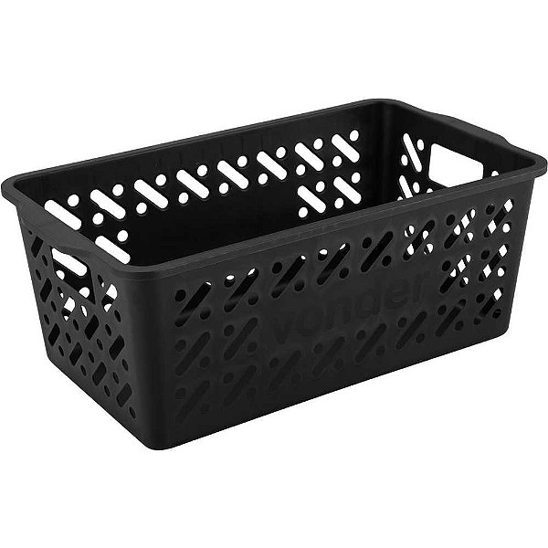 Cesto plástico organizador 6 kgf preto VONDER