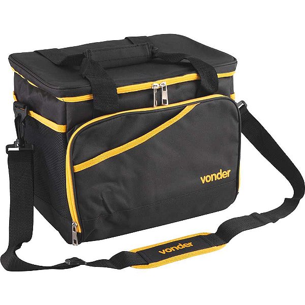 Bolsa térmica 17 litros preta e amarela VONDER