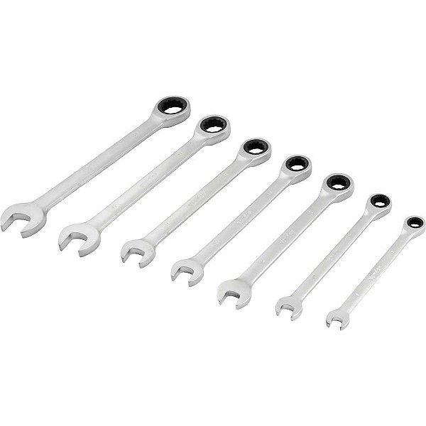 Jogo de chaves combinadas com catraca 8,0mm a 19,0mm com 7 peças VONDER