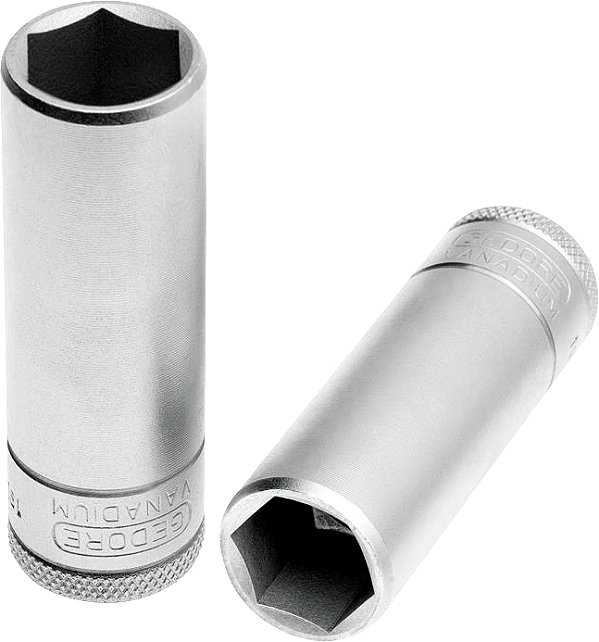 Soquete sextavado longo com encaixe de 1/2" 15mm 19L GEDORE