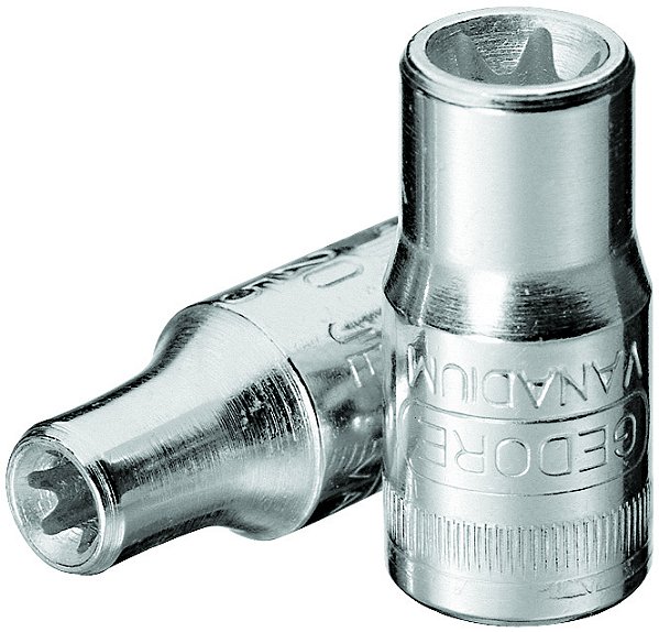 Soquete hexalobular fêmea com encaixe 1/4" TX 20 - E6 GEDORE
