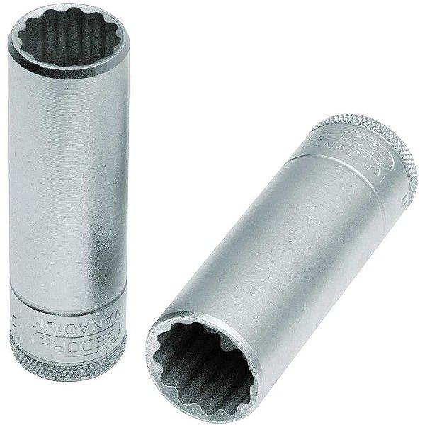 Soquete estriado longo com encaixe de 1/2" 5/8" D19L 015755 GEDORE