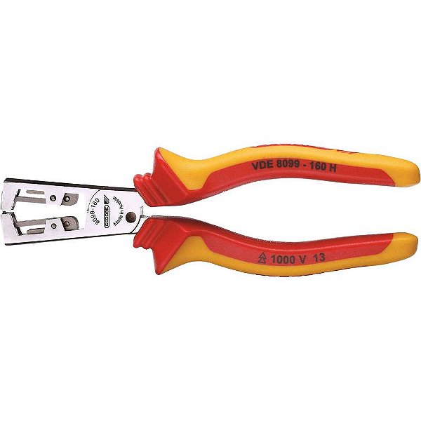 Alicate desencapador de fios 6.1/2" 0,5 mm² a 5,0 mm² VDE 8099 160-H 091.893 GEDORE