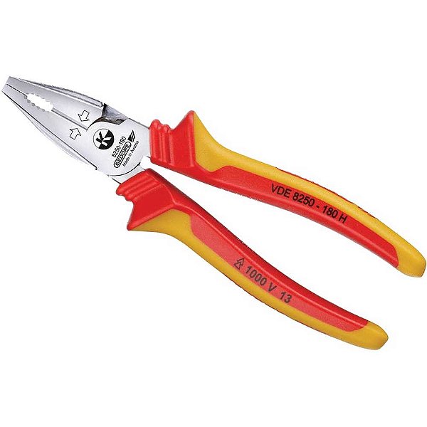 Alicate universal 6.1/2" VDE H com isolação até 1.000V Kraft power pliers 091.894 GEDORE