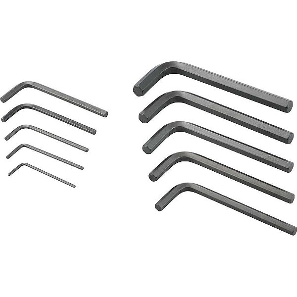 Jogo de chaves hexagonais (allen) curta 2,0mm a 10,0mm 10 peças 012111 GEDORE