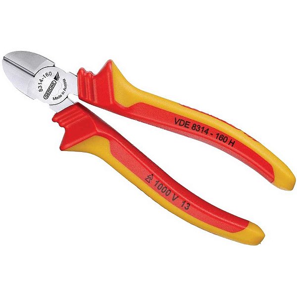 Alicate corte diagonal 6.1/2" VDE H com isolação até 1.000V 091.898 GEDORE