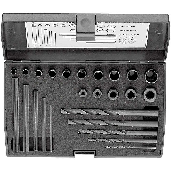 Jogo de extratores de parafusos com 25 peças REF 8552 GEDORE