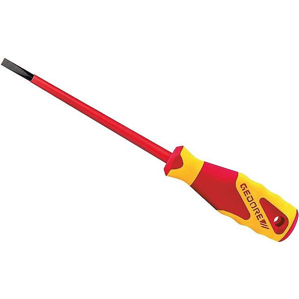 Chave de fenda 5,5mm x 125mm com haste isolada VDE 2170-5,5 091.810 GEDORE